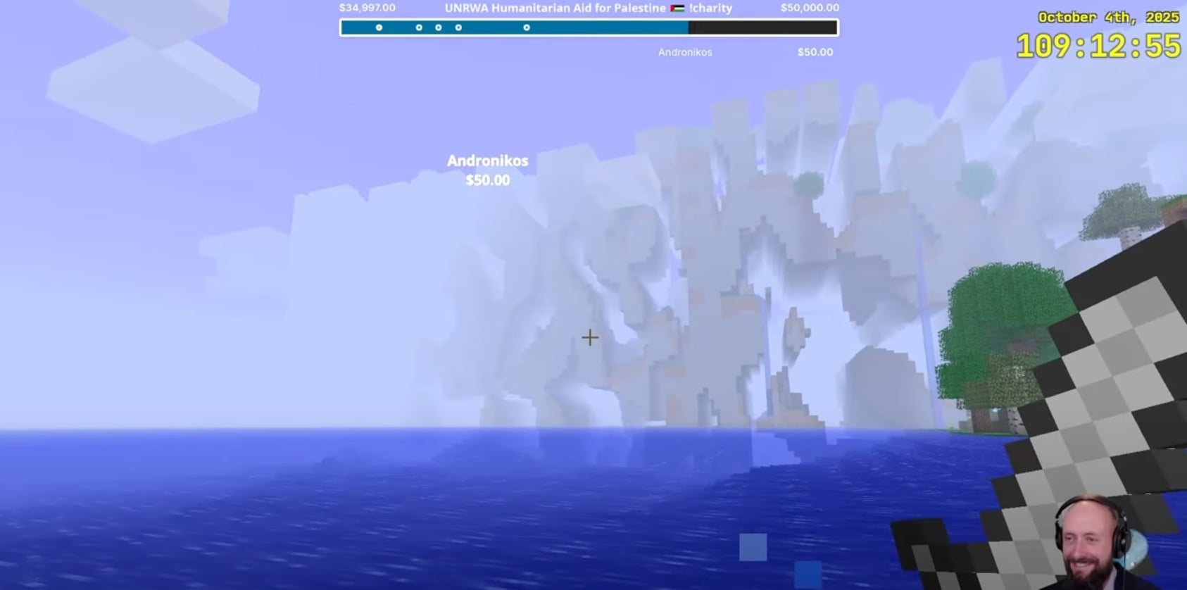 Minecraft实况主花14年走到「边境之地」,不靠传送的史诗级慈善跋涉