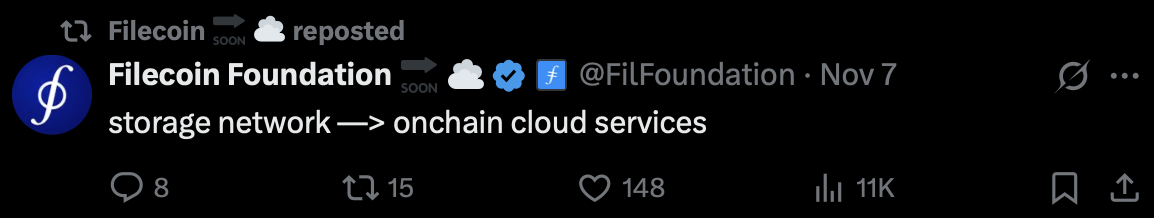 Filecoin (FIL) stieg im Laufe der Woche um 100 %! Ankündigung, dass sich On-Chain-Speicher zu einem „On-Chain-Cloud-Service